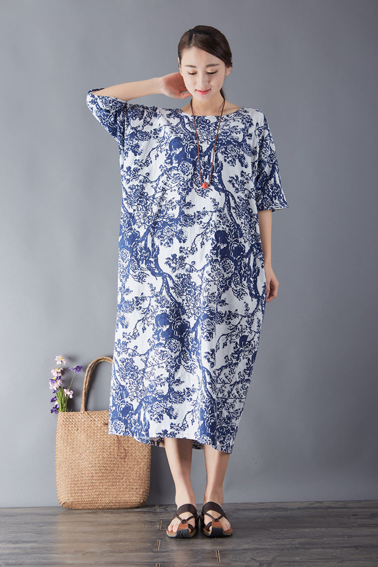 Women's Commoner Literary Retro Plus Size Dress