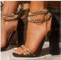 Ladies Sandals Summer Casual Sexy Chains Shoes Women - FLIPSTYLEZLLC