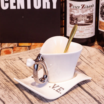 Creative Love Heart Shaped Peach Heart Shaped Mug, Ceramic Mug, Coffee Cup