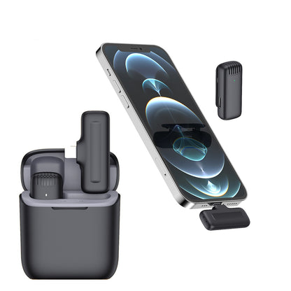 Wireless Lavalier Microphone With Charging Box Portable Storage