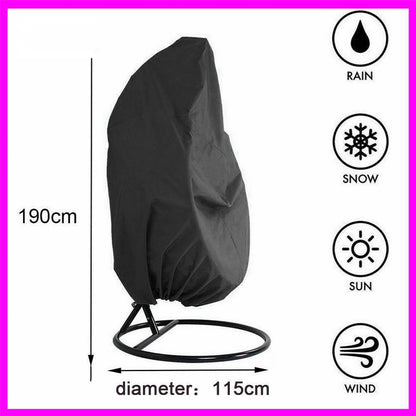 Outdoor black chair cover