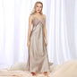 Women's Summer Plus Size Silk Pajamas Suspenders Nightdress
