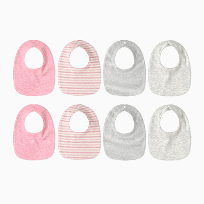 Fashion 8-piece Set Of Baby Drool Towel In Solid Color