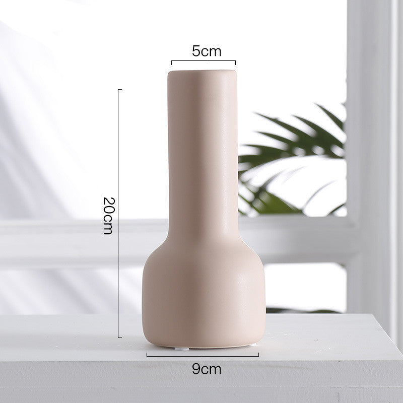 Morandi Color Nordic Style Creative Ceramic Dry Flower Vase Living Room Flower