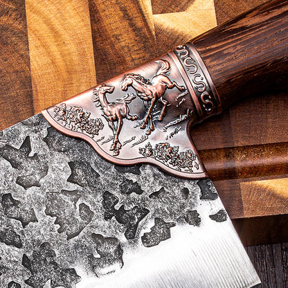 Household Chopping Knife With Forging And Beating Longquan Kitchen