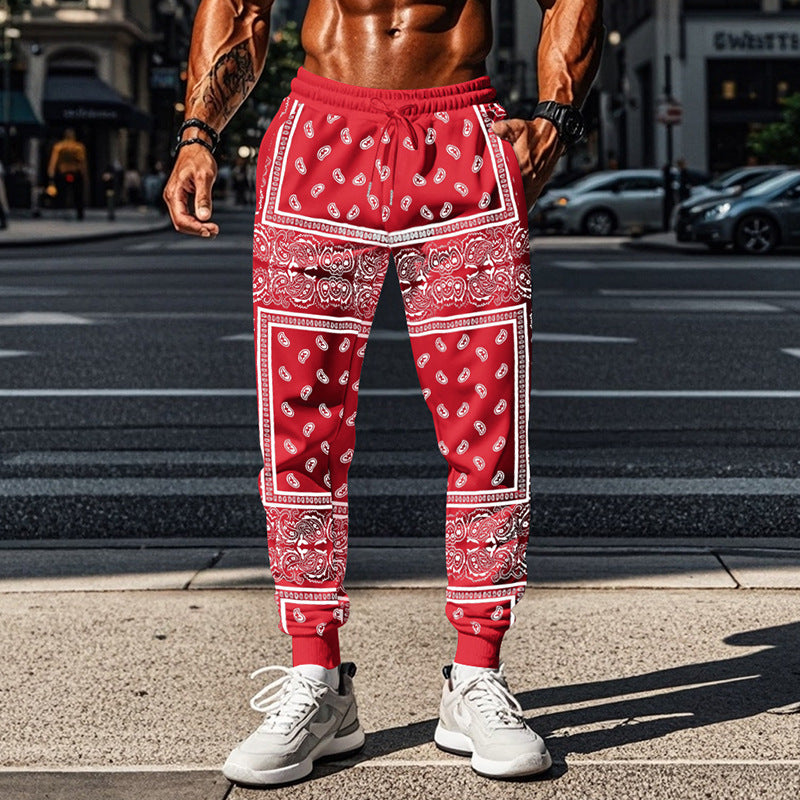 Men's 3D Printing Fashion Track Pants