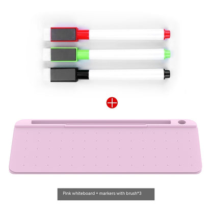 Computer Desktop Keyboard Portable Erasable Message Note Board Office Storage Box
