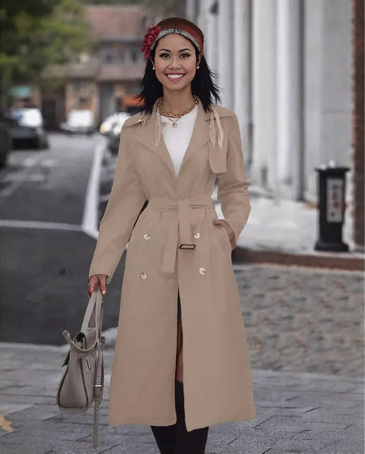 New Black Plaid Fall Winter Coat Fashion Casual For Women