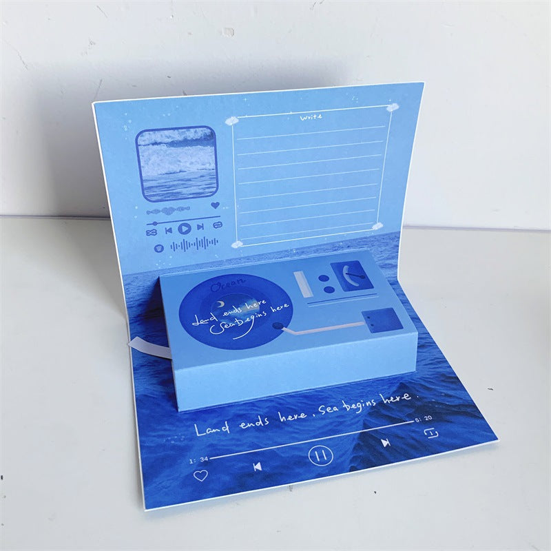 Phonograph Birthday Gift Creative Stereoscopic Greeting Cards