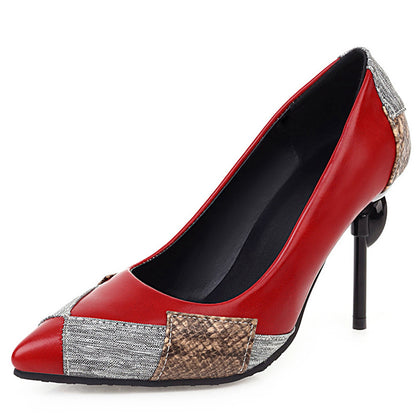 Sexy nightclub color matching plus size shoes