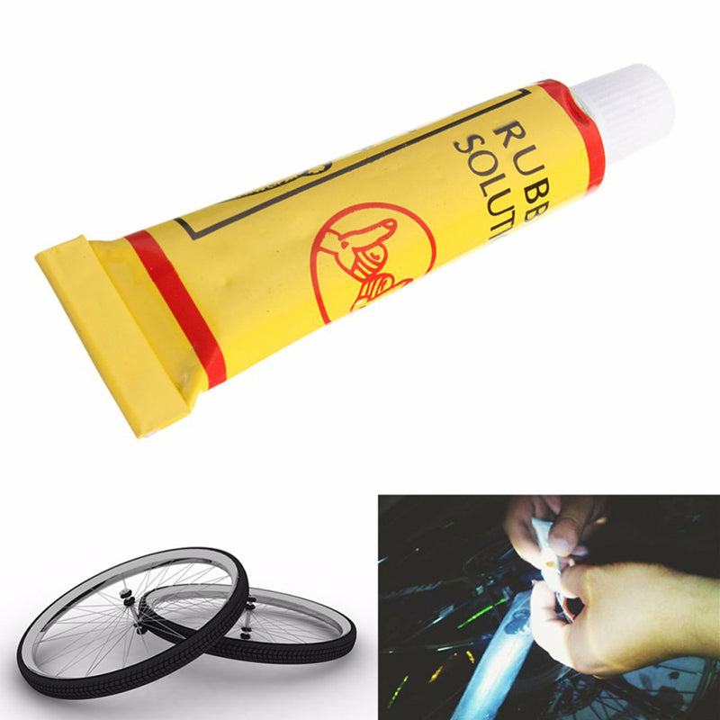 Bicycle and motorcycle tire repair glue