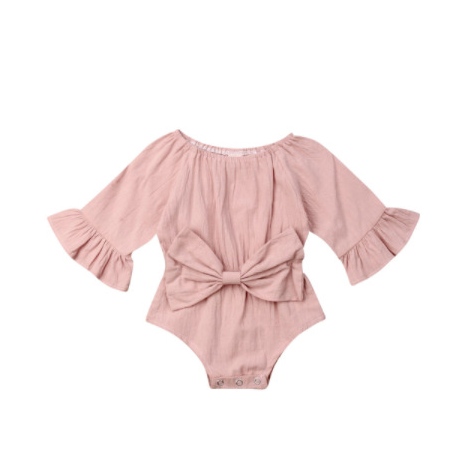 Bow long sleeve suit