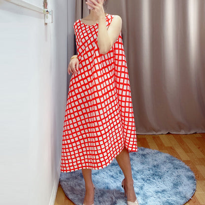 Loose irregular skirt plus size dress