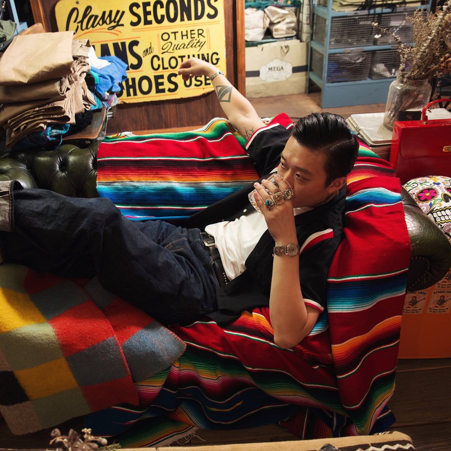 Rainbow table flag rainbow blanket