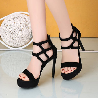 New size suede women's shoes with back zip