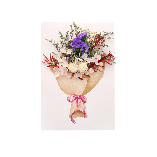 Greeting card diy dried flower material