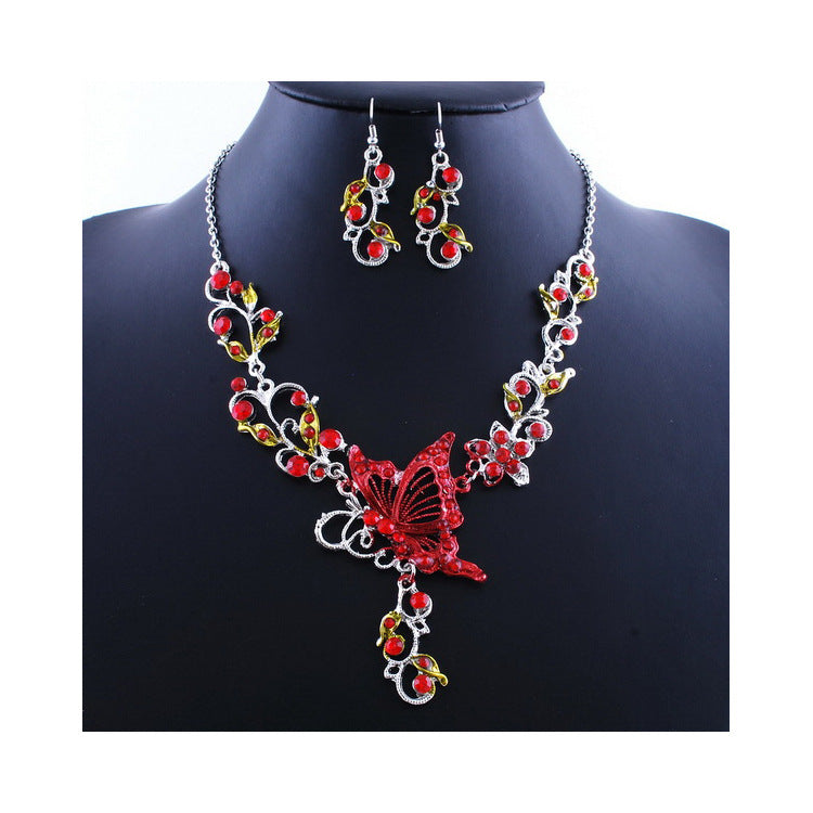 Dielian Flower Necklace Jewelry Set - FLIPSTYLEZLLC