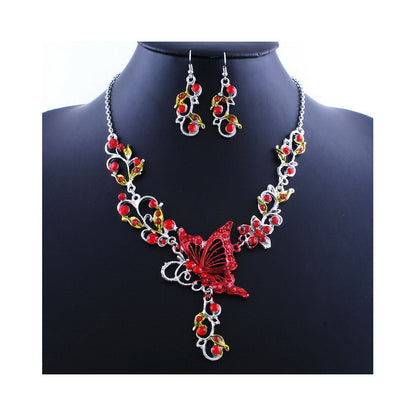 Dielian Flower Necklace Jewelry Set - FLIPSTYLEZLLC
