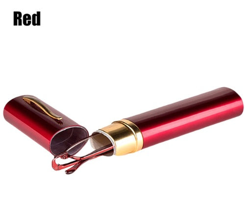 Pen holder reading glasses metal spring foot glasses pen holder portable old glasses