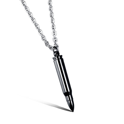 Personalized Hip Hop Bullet Stainless Steel Pendant Necklace