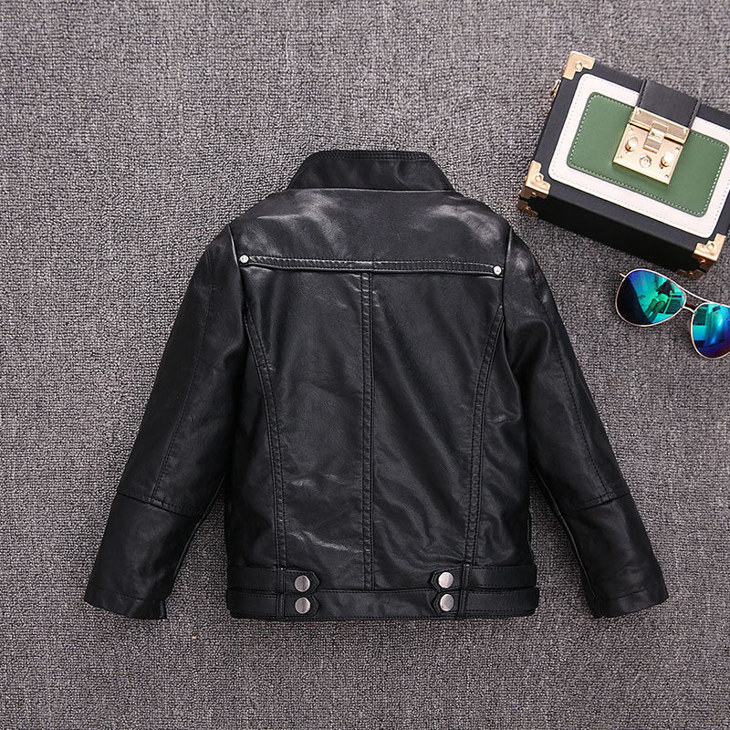 Children's clothing pilot leather jacket