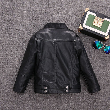 Children's clothing pilot leather jacket