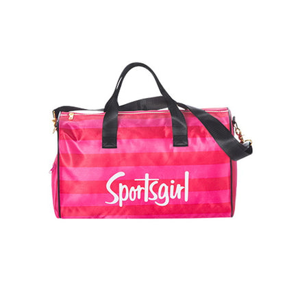 Sportsgirl Travel Bag Striped Women''s Portable Large Capacity