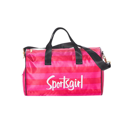 Sportsgirl Travel Bag Striped Women''s Portable Large Capacity