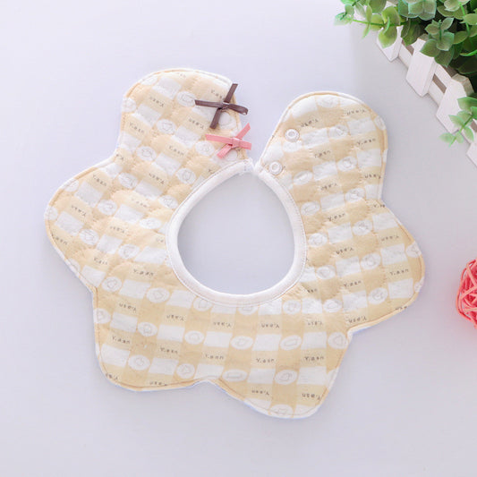 360° rotating flower waterproof saliva towel