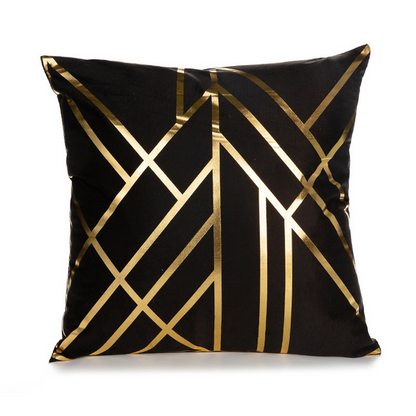 Elegant White and Gold Decorative Pillow Covers