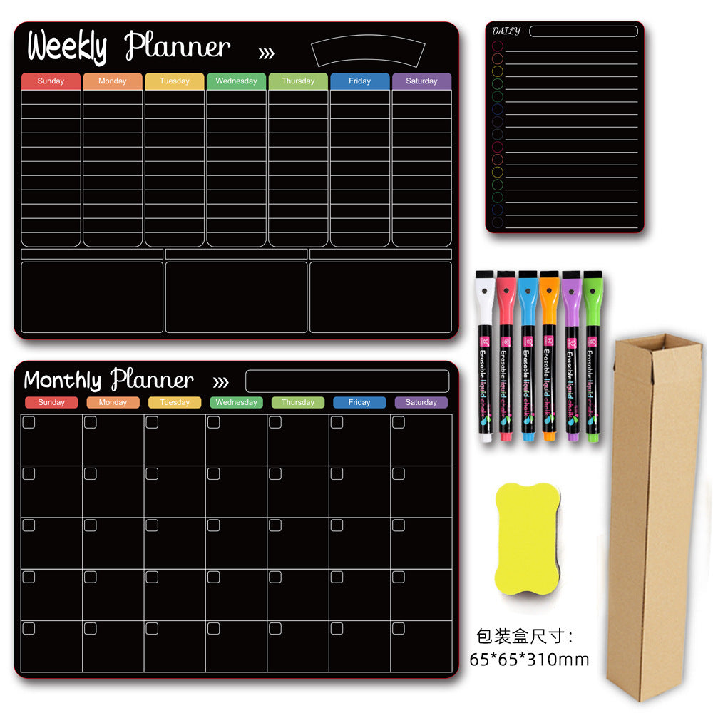 Calendar Magnetic White-board Wall Sticker Learning Schedule Refridgerator Magnets Message Board