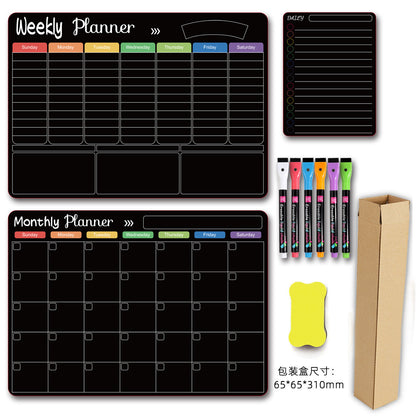 Calendar Magnetic White-board Wall Sticker Learning Schedule Refridgerator Magnets Message Board