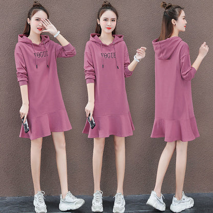 Long Sleeve Loose Plus Size Fashion Dress