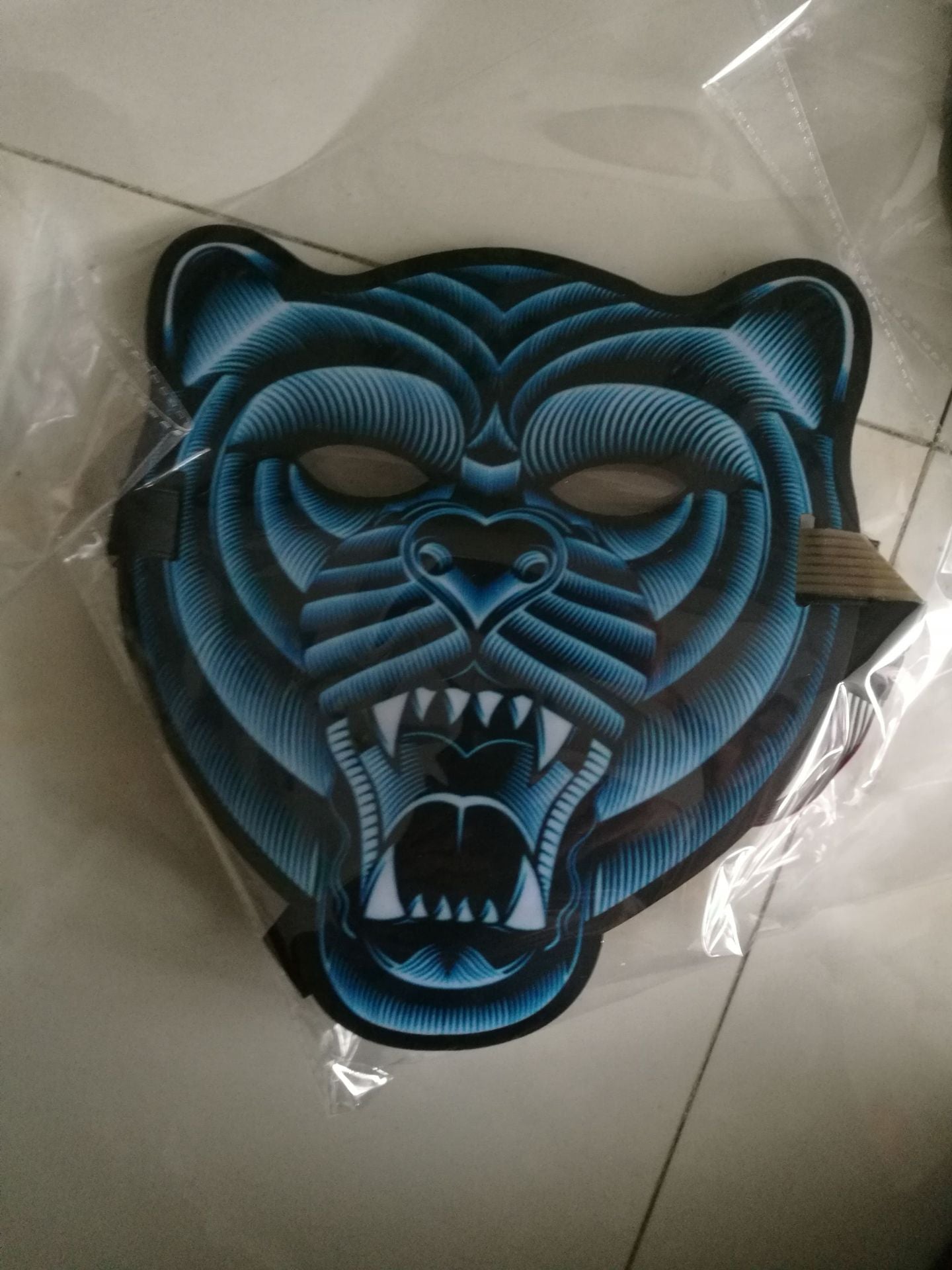 Halloween Glowing Face Cover Led Light Dance For Halloween Festival Party Headwear Music Head Props Bar Face Accessories