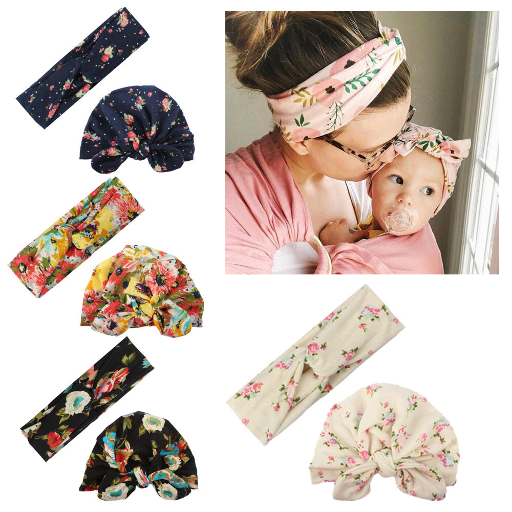 Floral print soft headband