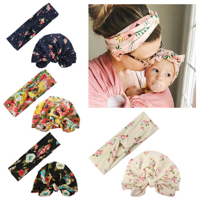 Floral print soft headband