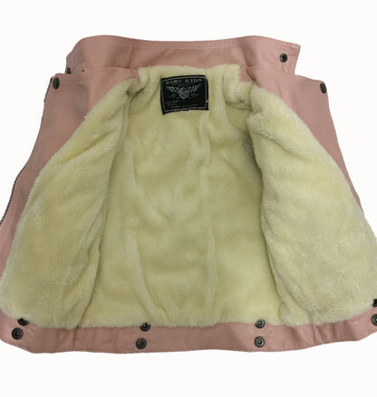 Children's clothing pilot leather jacket