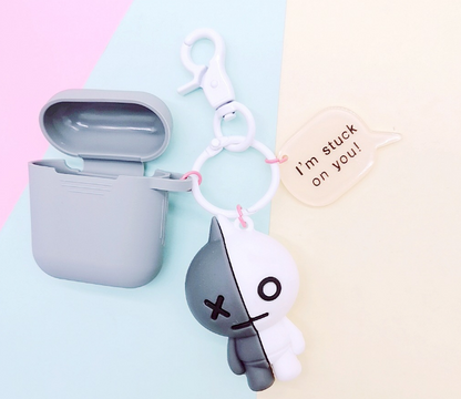 Compatible with Apple, Bulletproof Boys Keychain AirPods Cover