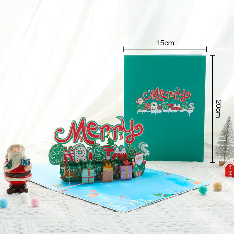 3d Christmas Greeting Card Stereo Christmas Tree Card Creative