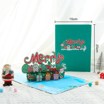 3d Christmas Greeting Card Stereo Christmas Tree Card Creative