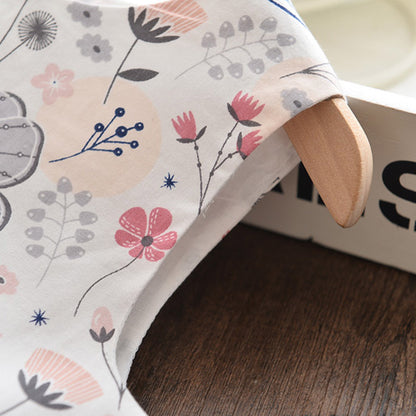 Spring and summer butterfly print sleeveless dress