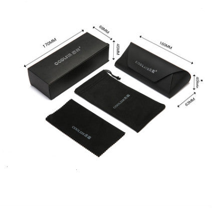 Boutique glasses box multi-function screwdriver glasses bag glasses cloth polarized test card accessories