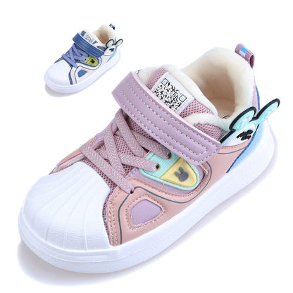 Warm baby quilted casual sneakers