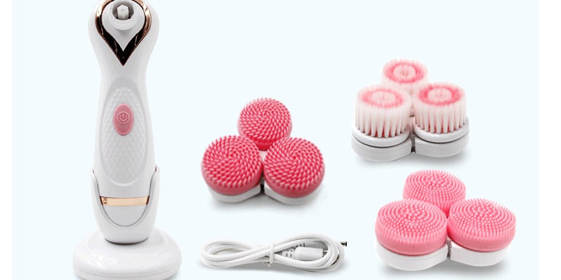 Rechargeable silicone face wash