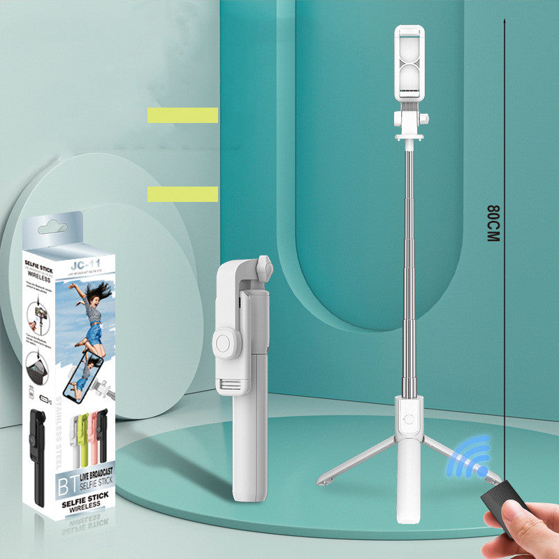 Mobile Phone Bluetooth Self Timer Rod Extension With Fill Light