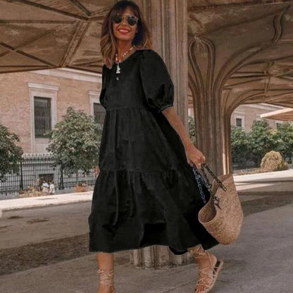 Loose plus size new big swing dress