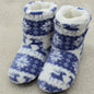 Coral velvet print indoor boots