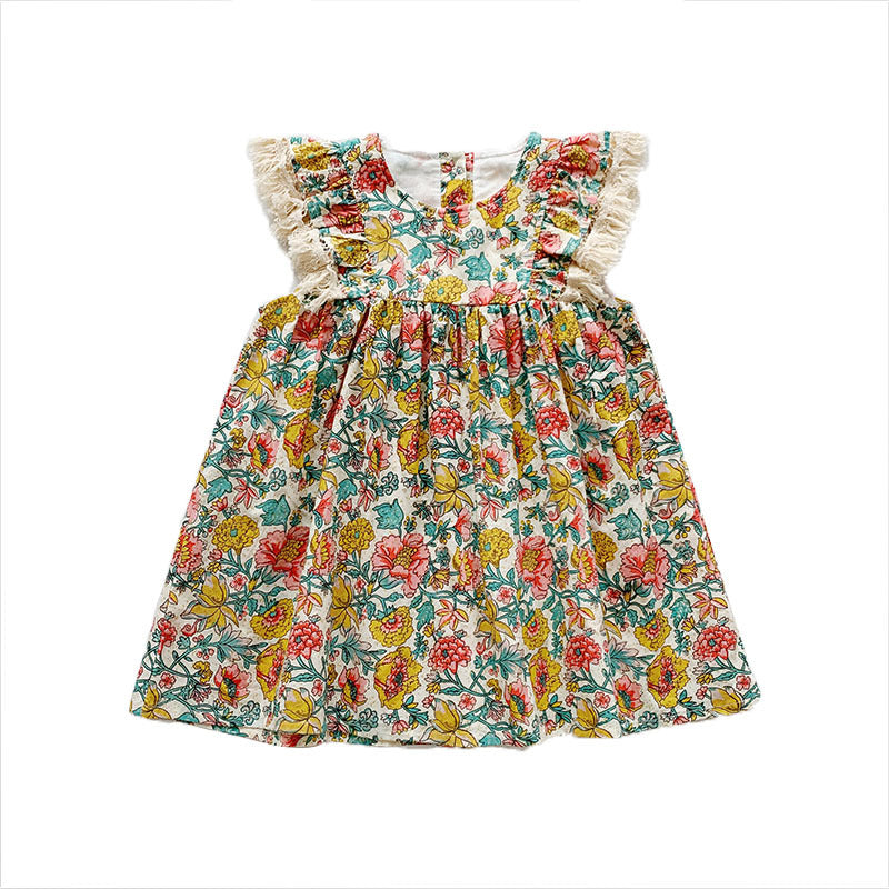 European and American retro ethnic print skirt