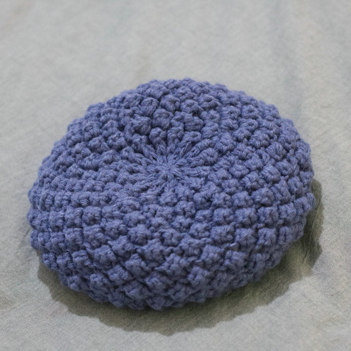 Women's Handmade Preppy Solid Color Knitted Beret