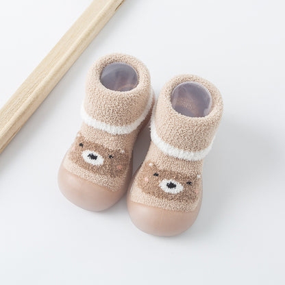 Cartoon Print Cute Cuff Thick Children's Floor Socks